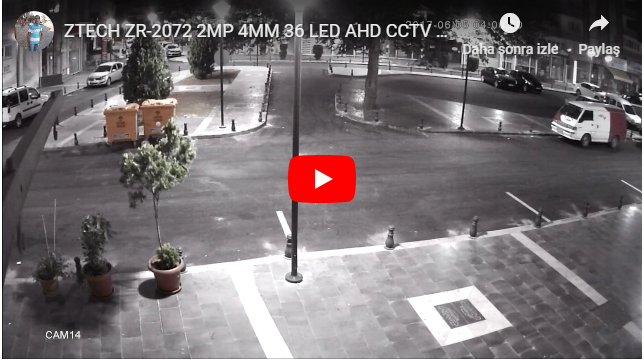 ZTECH ZR-2072 2MP 4MM 36 LED AHD CCTV CAMERA GECE
